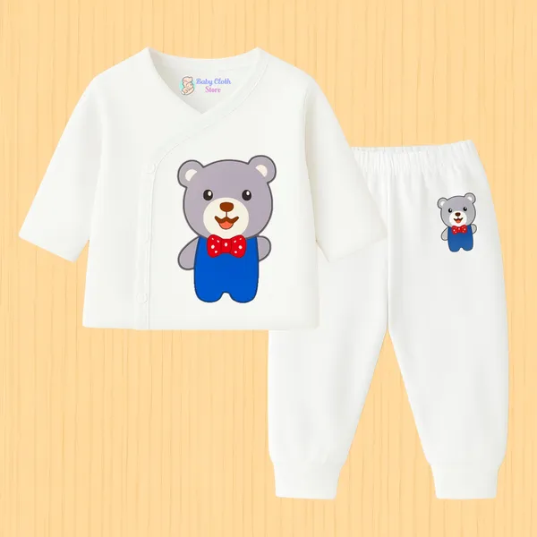 White_Cotton_Cute_Baby_Jhabla_And_Pyjama_(Pack_Of_5)