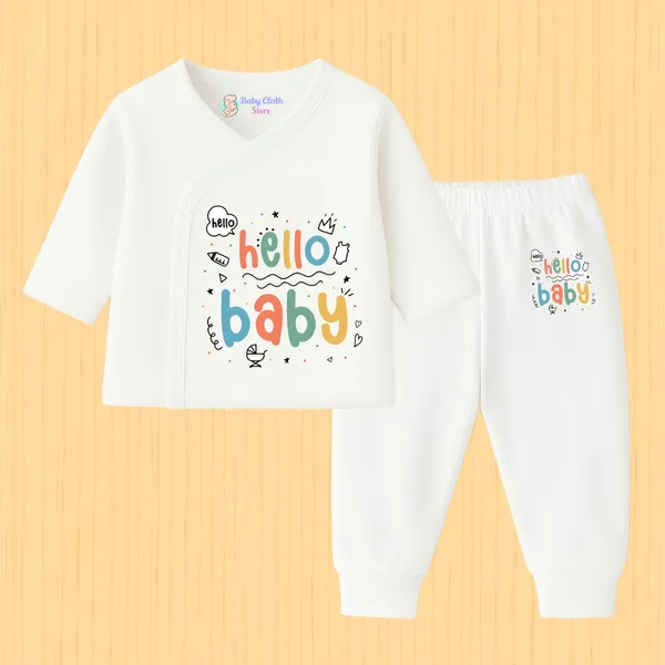 White_Cotton_Cute_Baby_Jhabla_And_Pyjama_(Pack_Of_5)