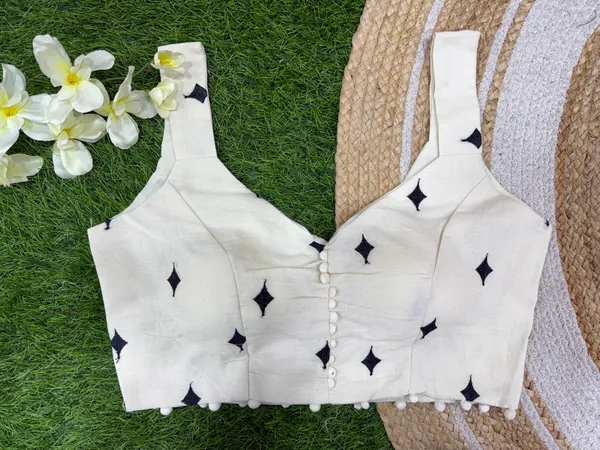 Cambric_Cotton_Embroidery_Work_Readymade_Blouse