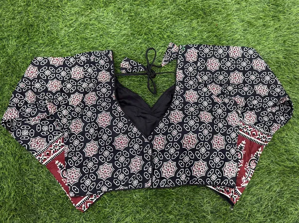 Black_Ajrak_Wala_Readymade_Blouse
