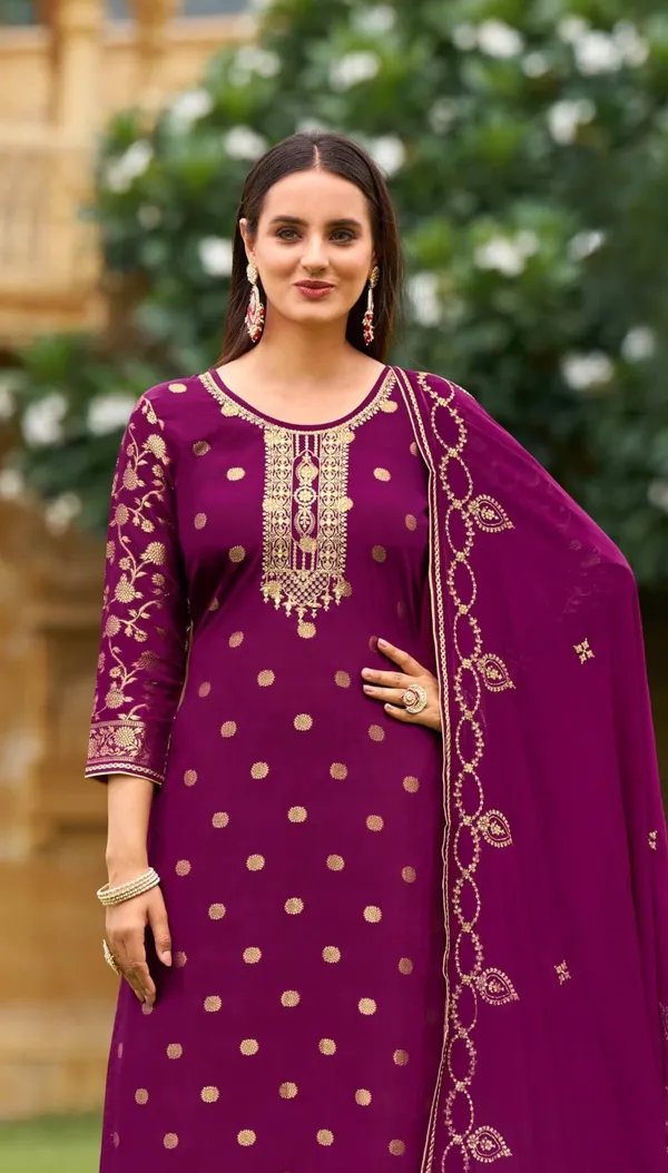 Maroon_Cotton_Rayon_Solid_Kurta_Pant_And_Dupatta_Set_For_Women
