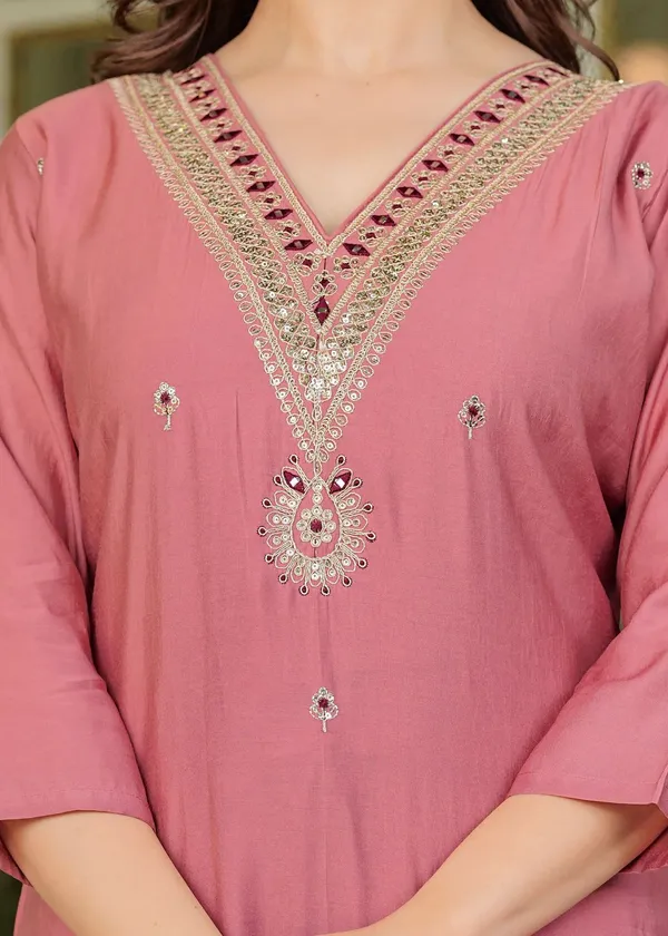 Pink_Cotton_Embroidered_And_Printed_Silk_Kurta_Pant_And_Dupatta_Set_For_Women