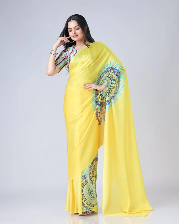 Mango_Yellow_Trendy_Free-Hand_Mandalaa_Print_Saree