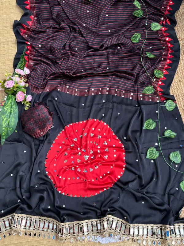 Black_Ajarakh_Print_Mirror_Work_Saree