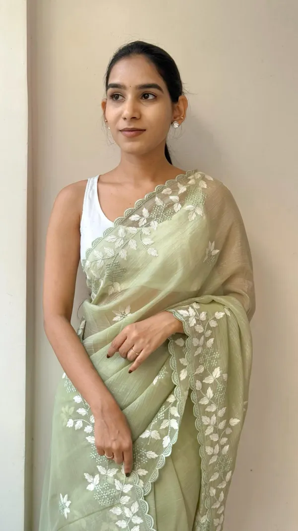 Light_Green_Cotton_Embroidered_Saree
