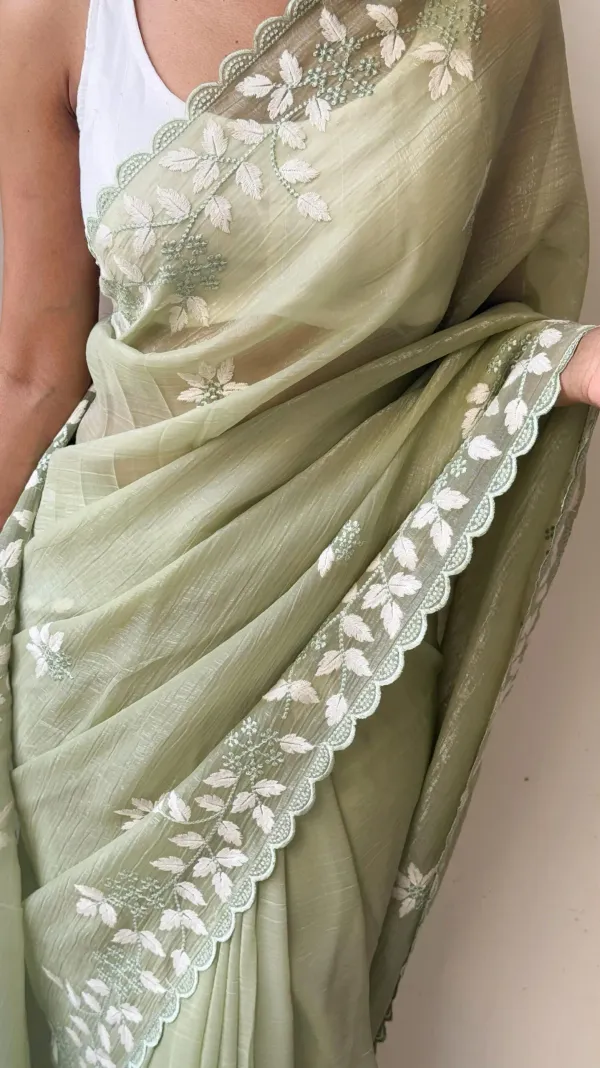 Light_Green_Cotton_Embroidered_Saree