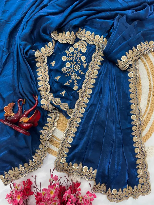 Royal_Blue_Classic_Space_Silk_Embroidered_Saree