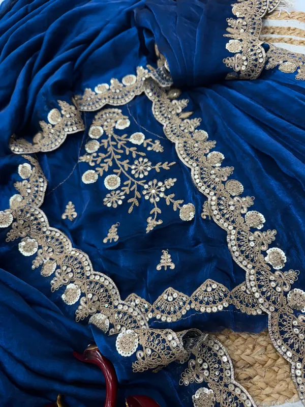 Royal_Blue_Classic_Space_Silk_Embroidered_Saree