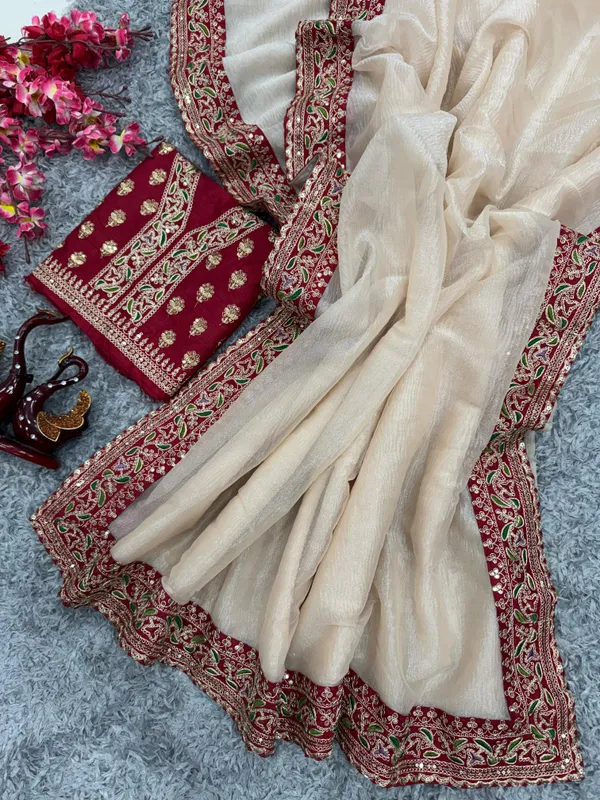 Gold_dual-tone_Crush_Silk_Embroidered_Saree