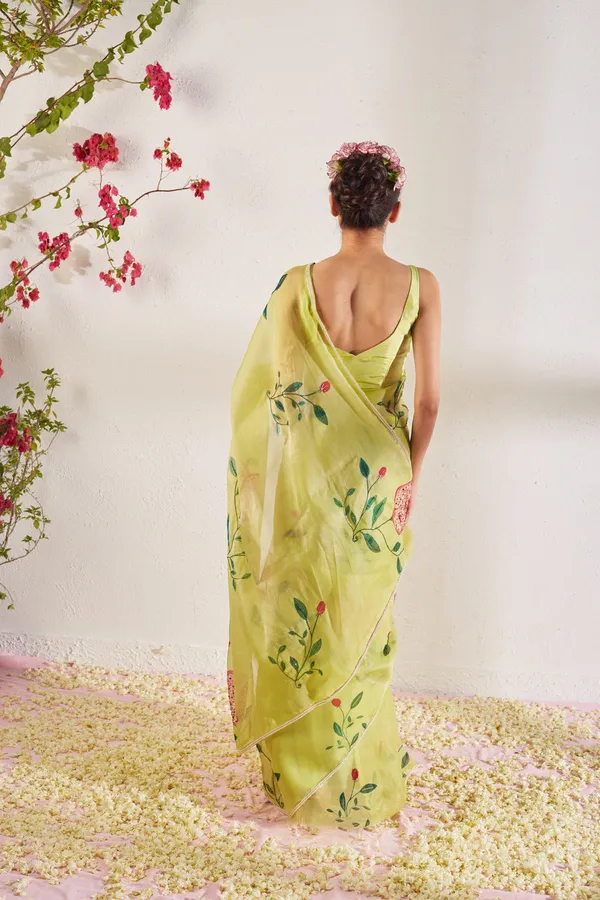 Lime_Organza_Motiwork_Embroidered_Saree
