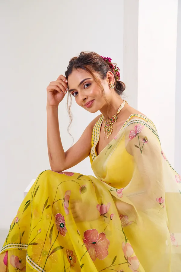 Yellow_Shaded_Organza_Motiwork_Embroidered_Saree
