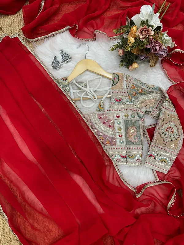 RED_SOFT_GEORGETTE_EMBROIDERED_SAREE