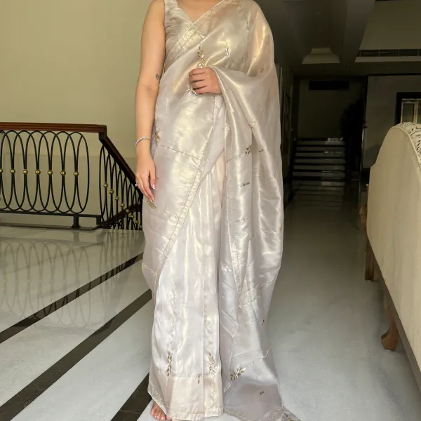 Silver_Pure_Soft_Organza_Silk_Handwork_Saree