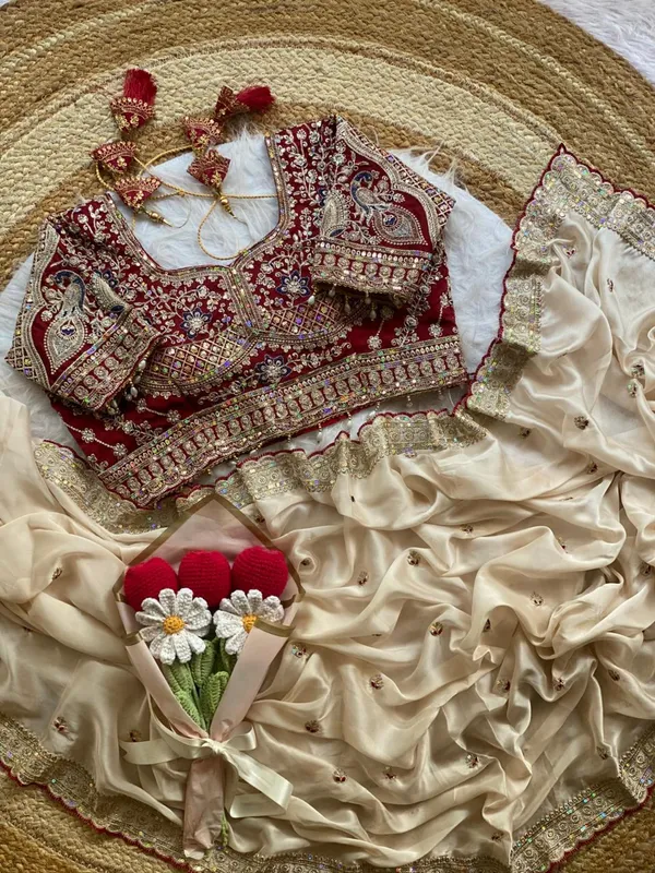 Cream_Syska_Silk_Designer_Saree