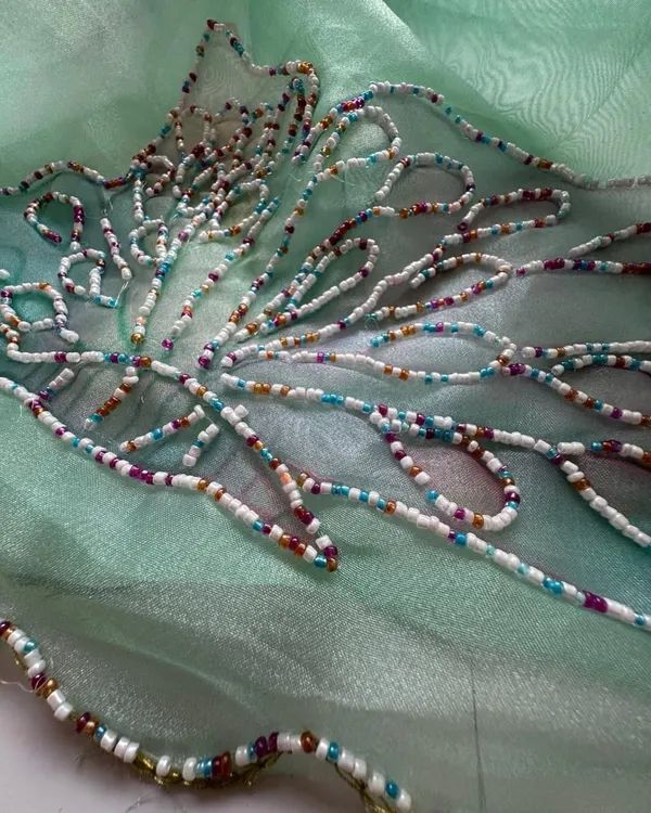 Green_Shaded_Butterfly_Handwork_Organza_Saree