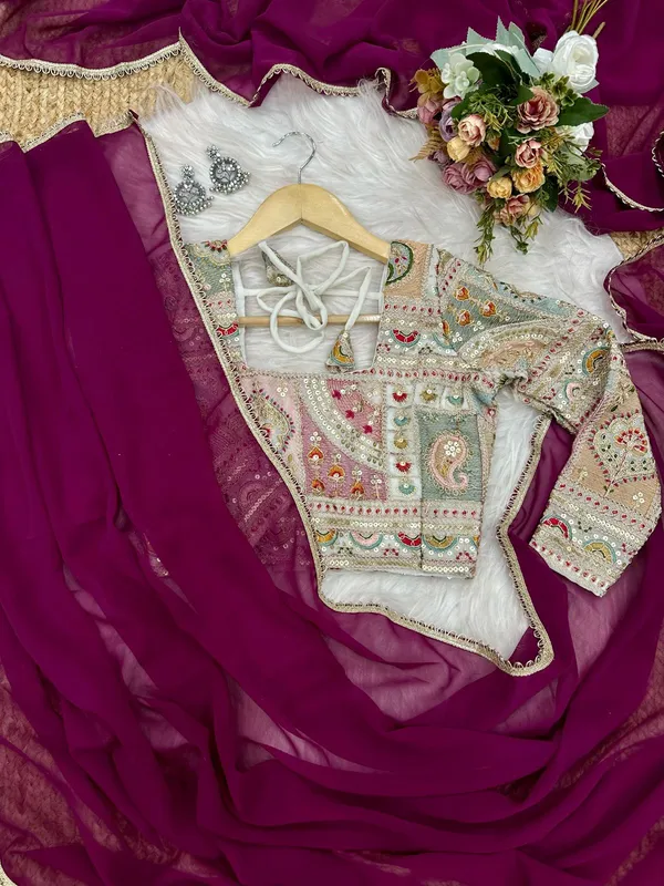WINE_SOFT_GEORGETTE_EMBROIDERED_SAREE