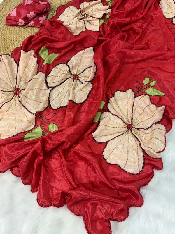 Red_Katdana_and_Beads_Work_Saree