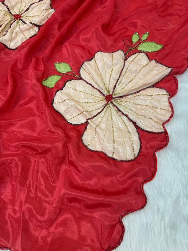 Red_Katdana_and_Beads_Work_Saree