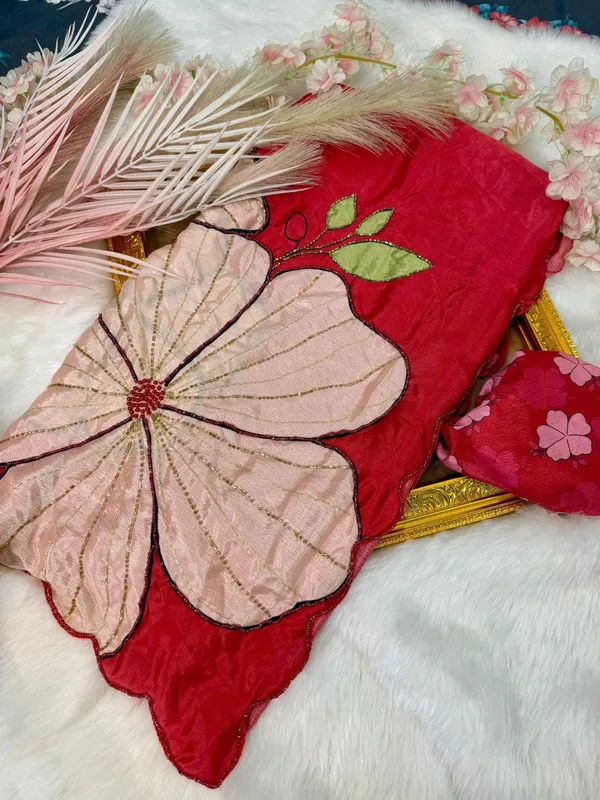 Red_Katdana_and_Beads_Work_Saree