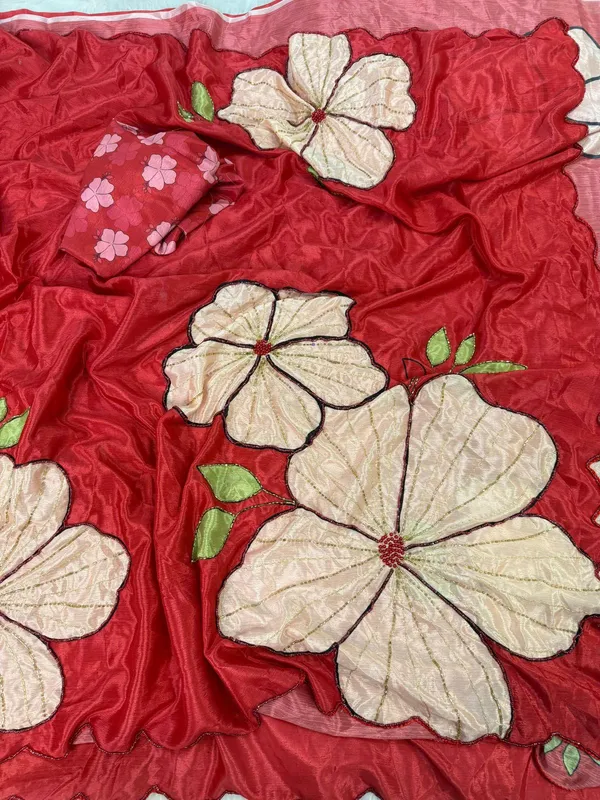 Red_Katdana_and_Beads_Work_Saree