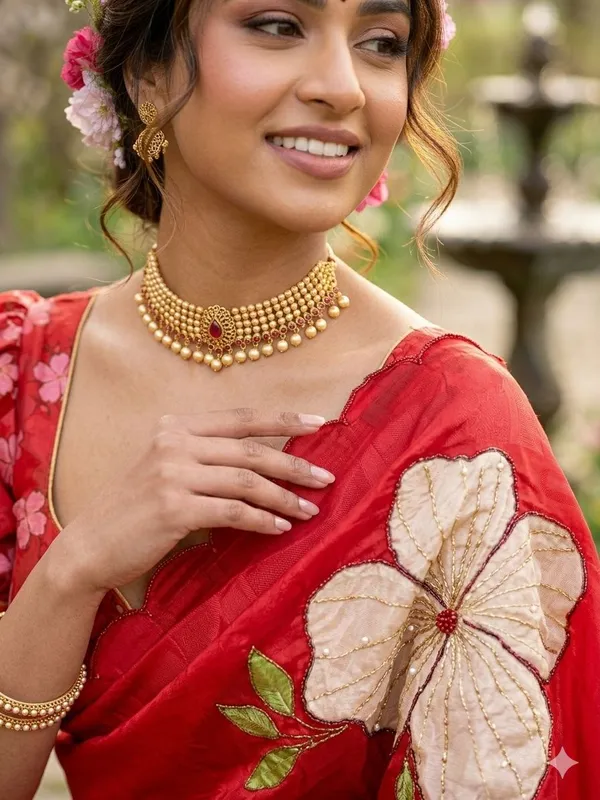 Red_Katdana_and_Beads_Work_Saree