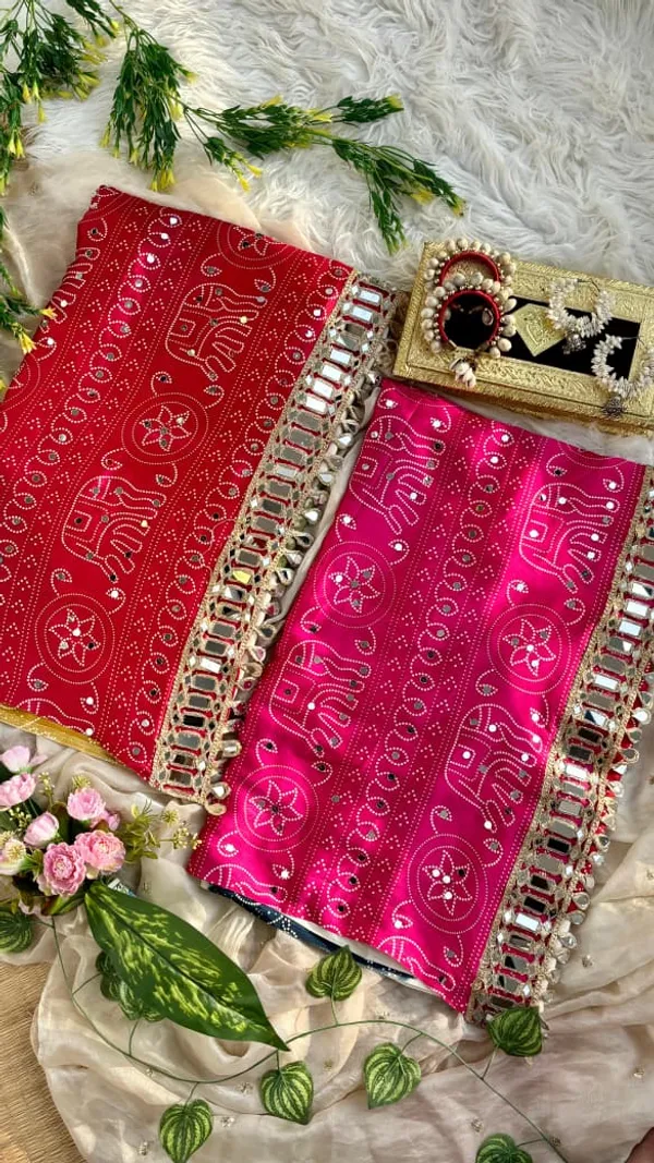 Red_Ajarakh_Print_Mirror_Work_Saree