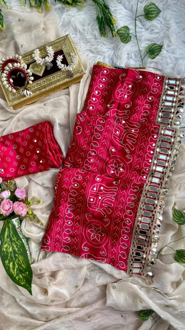 Red_Ajarakh_Print_Mirror_Work_Saree