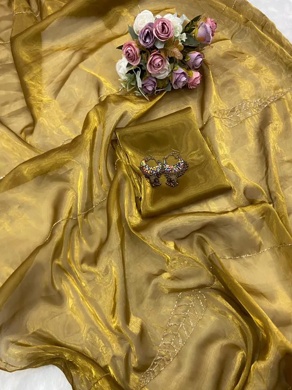 Rust_Gold_Pure_Soft_Satin_Silk_Handwork_Saree