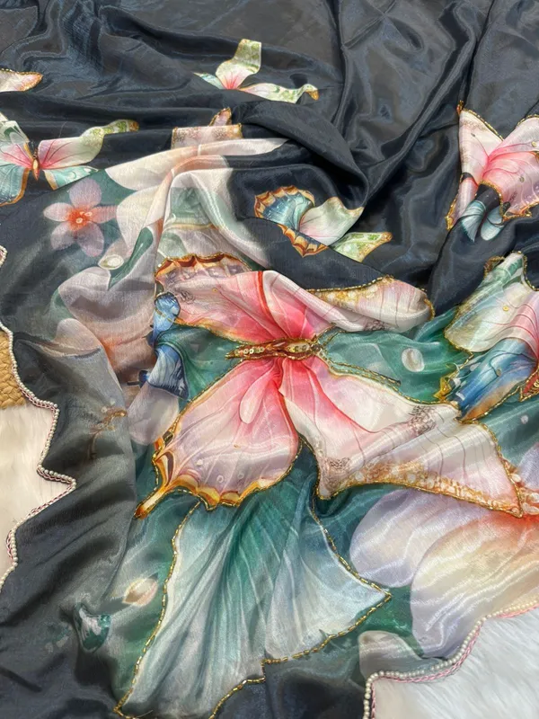 Navy_Butterflies_Hand-Embroidered_Saree