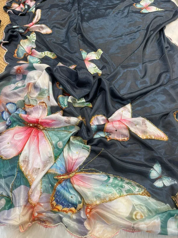 Navy_Butterflies_Hand-Embroidered_Saree
