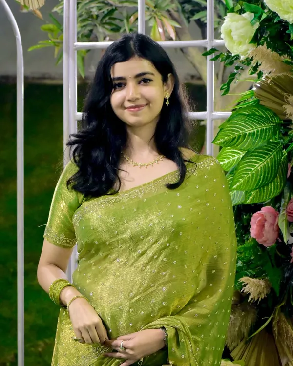 Green_Soft_Silk_Handwork_Designer_Saree
