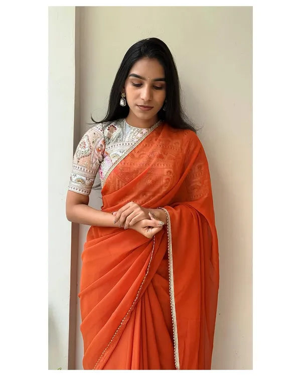 ORANGE_SOFT_GEORGETTE_EMBROIDERED_SAREE