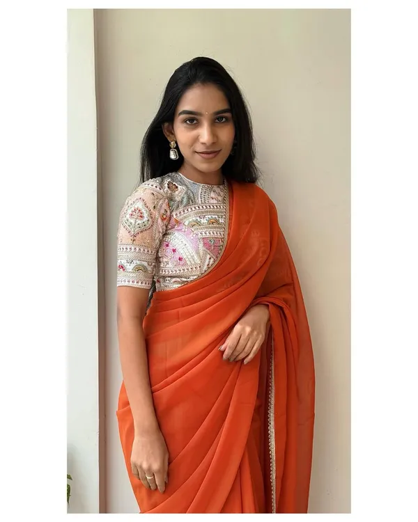 ORANGE_SOFT_GEORGETTE_EMBROIDERED_SAREE