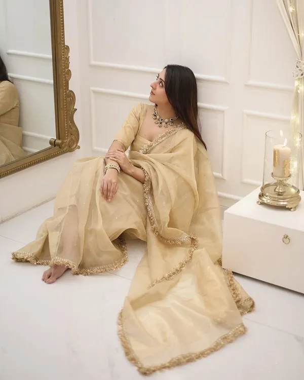 Chocolate_Soft_Tissue_Silk_Saree