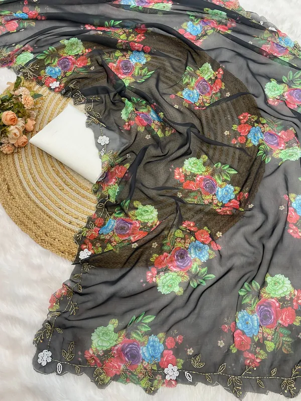 Black_Organza_Motiwork_Embroidered_Saree