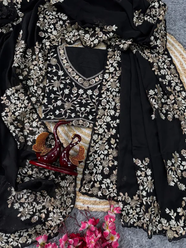 Black_Rangoli_Silk_Embroidered_Designer_Saree