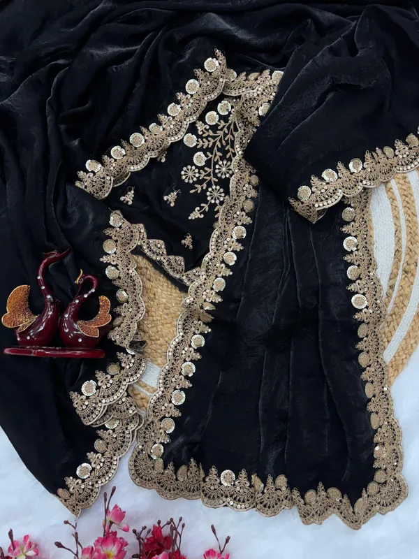 Black_Classic_Space_Silk_Embroidered_Saree