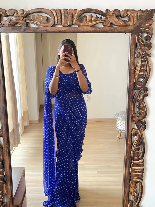 READY_TO_WEAR_BLUE_TRENDY_1-MINUTE__GEORGETTE_SAREE