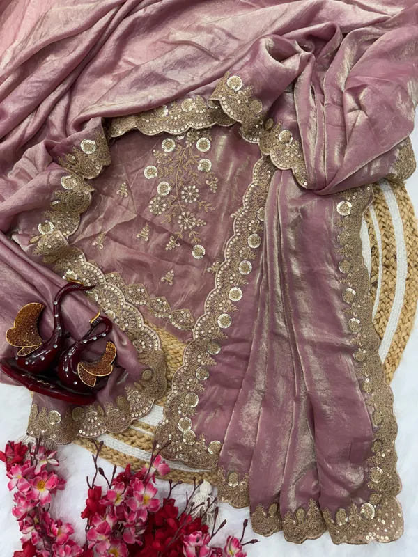 Lavender_Classic_Space_Silk_Embroidered_Saree