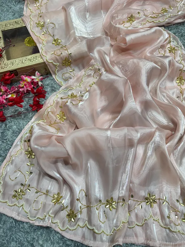 Rossette_Pink_Soft_Organza_Silk_Handwork_Saree