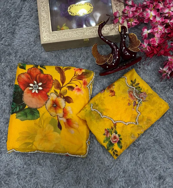 Yellow_Katdana_and_Beads_Hand-Embroidered_Saree