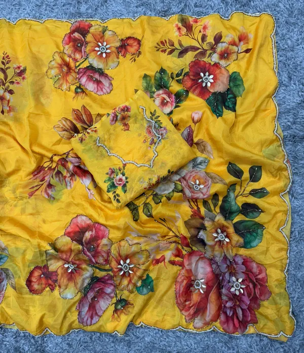 Yellow_Katdana_and_Beads_Hand-Embroidered_Saree