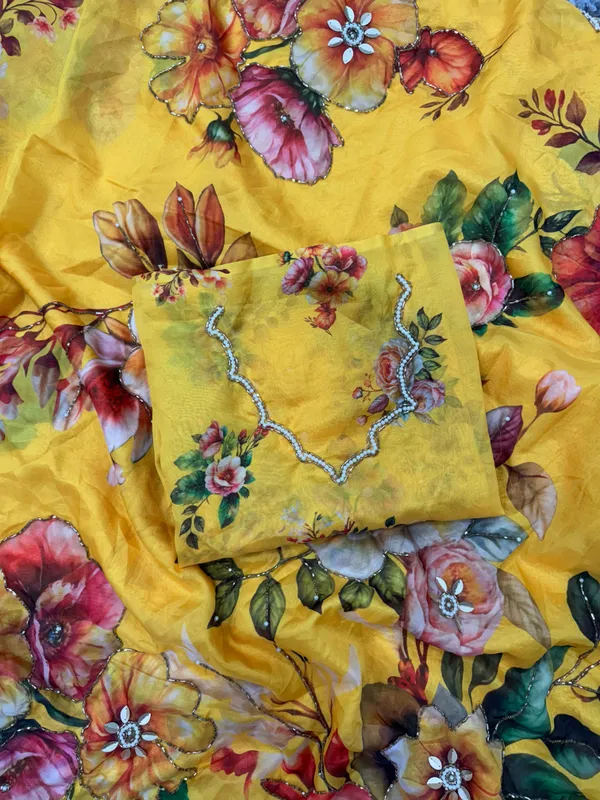 Yellow_Katdana_and_Beads_Hand-Embroidered_Saree