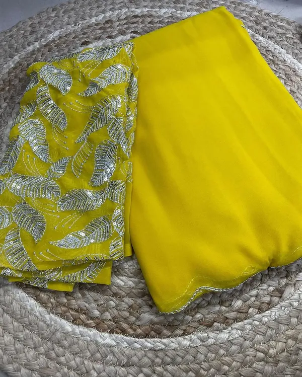 YELLOW_SOFT_GEORGETTE_EMBROIDERED_SAREE