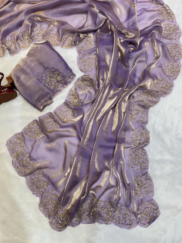 Lavender_Shaded_Satin_Silk_Handwork_Saree