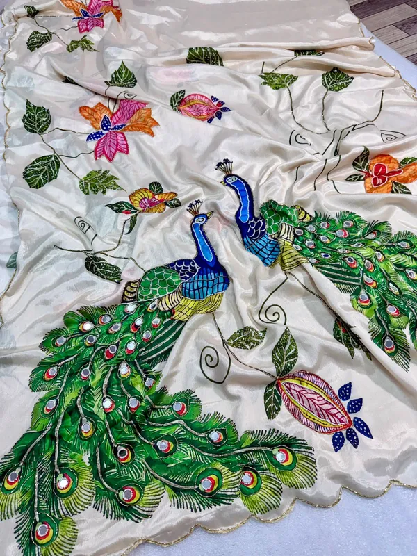 Off-White_Peacock_Hand-Embroidered_Saree