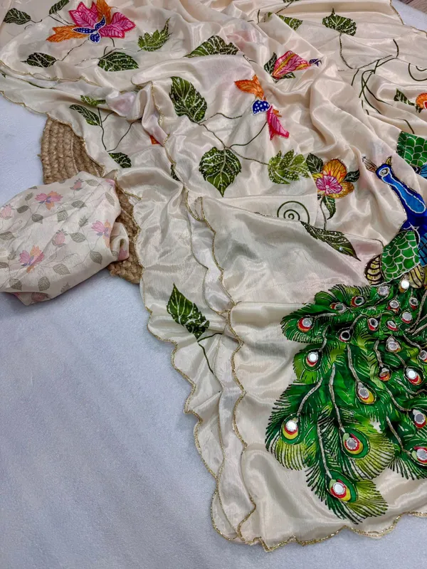 Off-White_Peacock_Hand-Embroidered_Saree