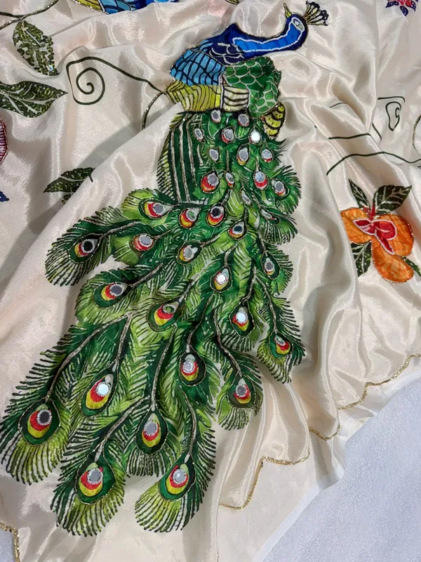 Off-White_Peacock_Hand-Embroidered_Saree