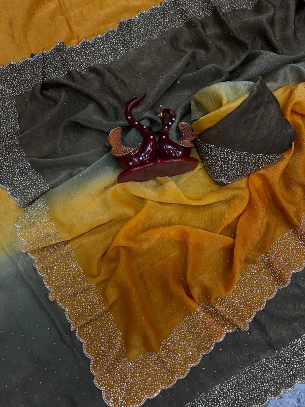 Yellow_Grey_Shaded_Handwork_Designer_Saree