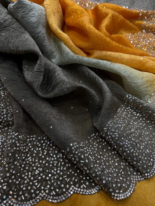 Yellow_Grey_Shaded_Handwork_Designer_Saree